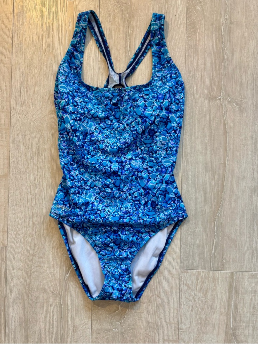 Speedo Blue Multi-Tone Floral Racerback One-Piece